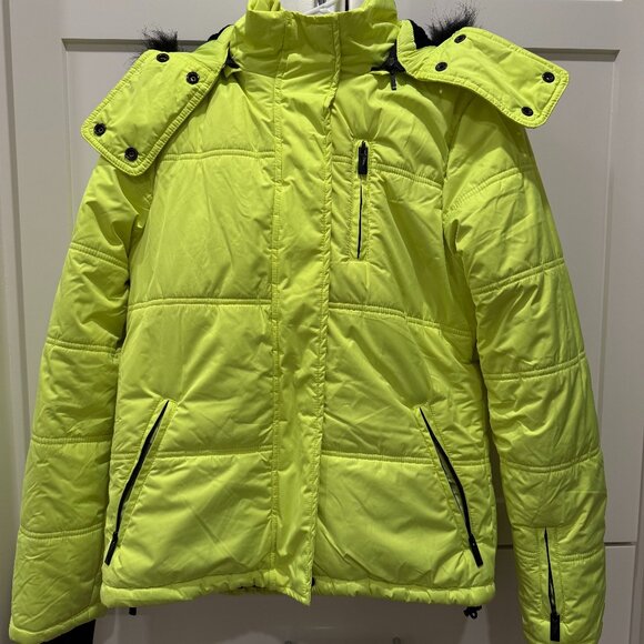 TopShop Neon Yellow Ski Jacket – Women's Small / US 6 - Picture 6 of 8
